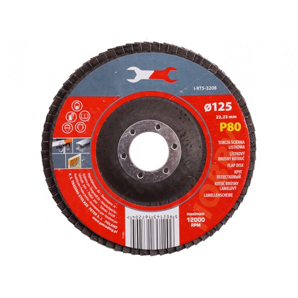 Diskas žiedlapinis ø125 P80                                                                          (S22208)